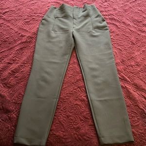 Zara high waisted corseted cigarette trousers sz M